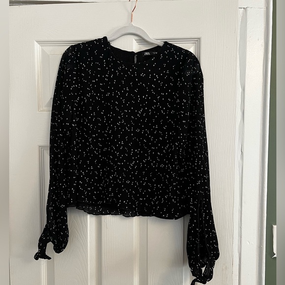 Zara sheer polka dot top. - Picture 1 of 4